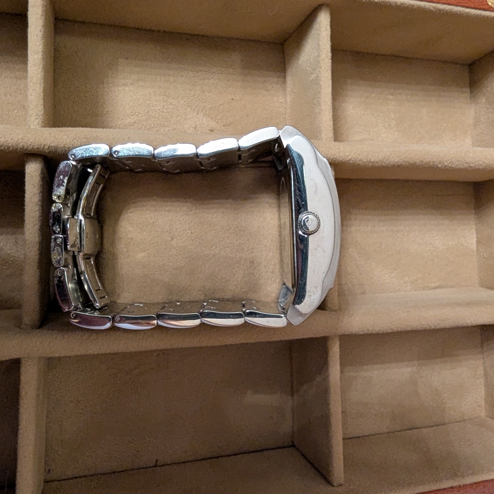 Croton Elegant Silver Rectangular Watch - image 3